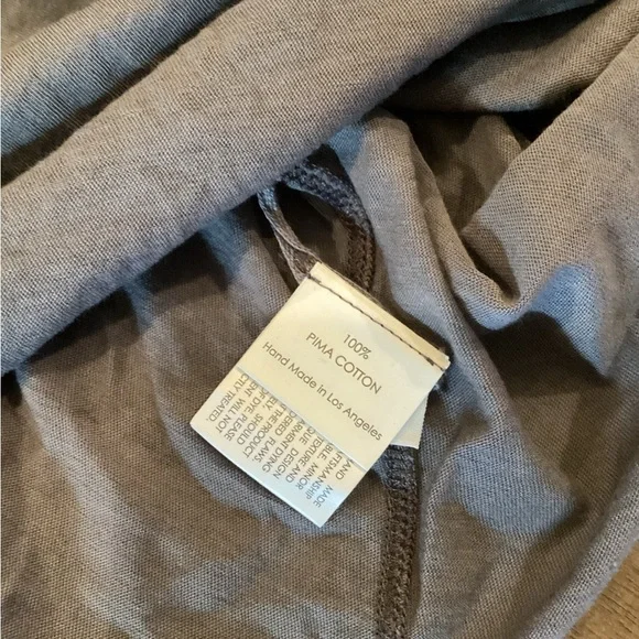 Enza Costa Pima cotton jersey dress Tank Midi long Dress new grey light weight S - Picture 7 of 8